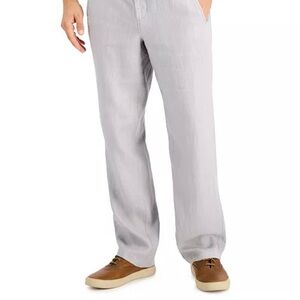Club Room Light Gray Men's Linen Drawstring pants